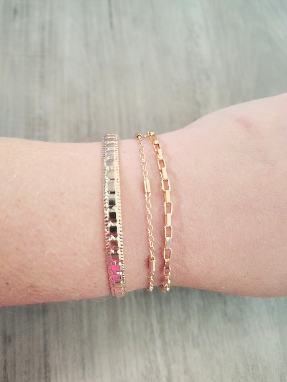 Classic Gold Bracelet Set -Adjustable